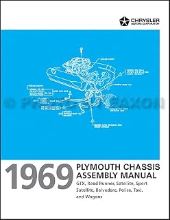 1969 Plymouth Chassis Assembly Manual Satellite GTX Road Runner Belvedere