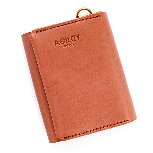 アジリティアッファ(AGILITY affa)『サンク』一体型 キーケース カードキー カードが入る カードも入る 三つ折り 本革 レザー