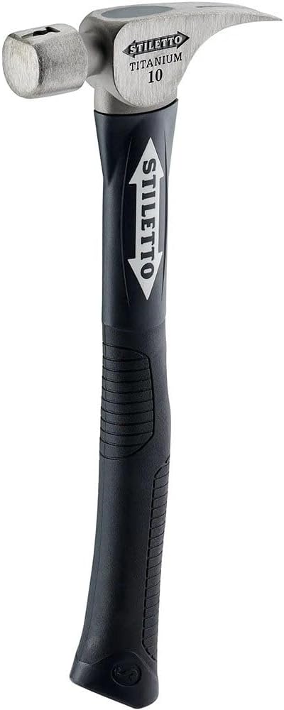 Stiletto FH10C-F 10 oz Ti Smooth Face with Curved Poly-Fiberglass Handle, 14 1/2"