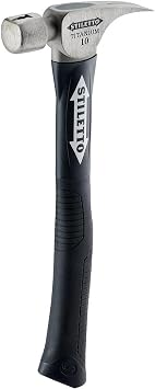 Stiletto FH10C-F 10 oz Ti Smooth Face with Curved Poly-Fiberglass Handle, 14 1/2
