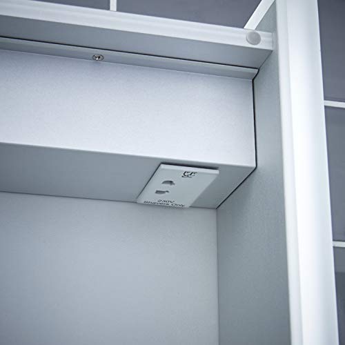 Pebble Grey™ Grace Bluetooth LED Illuminated LED Bathroom Mirror Cabinet | Heated Demister Mirror Pad | Motion Sensor Switch | IP44 Rated | 564 x 700 | 10 Year Guarantee