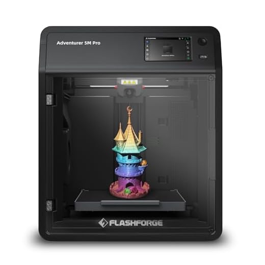 FLASHFORGE Adventurer 5M Pro 3D Printer with 1 Click Auto Printing System, 600mm/s High-Speed, Quick Detachable 280°C Nozzle, Core XY All-Metal Structure, Multi-Functional 220x220x220mm 3D Printer