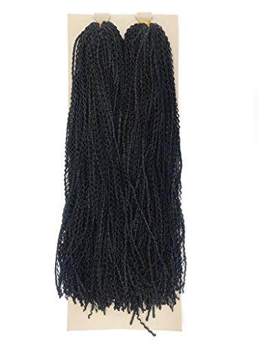 Cabelo Sintético Micro Zizi Plus Trançado Miojinho 260 Gramas 70 Cm Kanekalon Cor:Preto