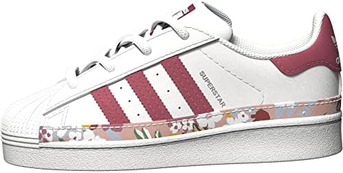 adidas Originals Baby Superstar Sneaker, White/Hazy Rose/Hazy Rose, 4 US Unisex Infant