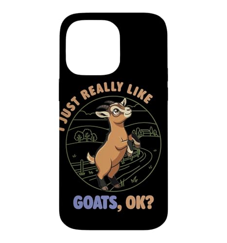 I Just Really Like Goats Ok�t�@�[���A�j�}�����킢���A���p�C�����M �X�}�z�P�[�X iPhone 14 Pro Max �p