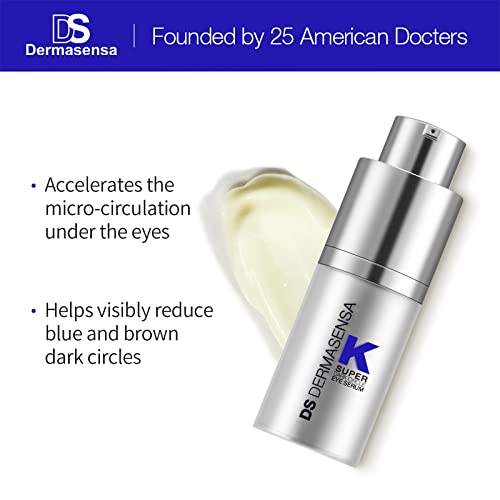 Ds Dermasensa Vitamin K Super Eye Serum | Cream For Under Eye Wrinkles | Under Eye Cream With Peptides And Vitamin K To Improve Firmness And Decrease Inflammation | Dermatologist Tested | Ophthalmologist Approved | 0.5 Fl Oz. #TOP2