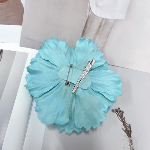 Image of Peony Fabric Flower Brooches Oversize Lapel Pins Extra Big Brooch Delicate Dancing Party Prom Wedding Charm Banquet Dress Suit Guest Corsage Accessories Gifts Dancer Large Hairpin Clip 110mm