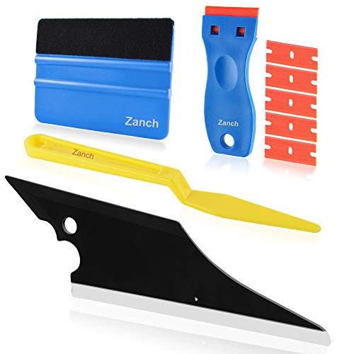 Zanch Window Tint Tool Vinyl Wrap Tools Kit Car Tinting Squeegee Scraper Tool Shank Micro Felt Vinyl Squeegee Windows Film Application Solution Installation For Auto Protective Film Glass Door Kitchen
