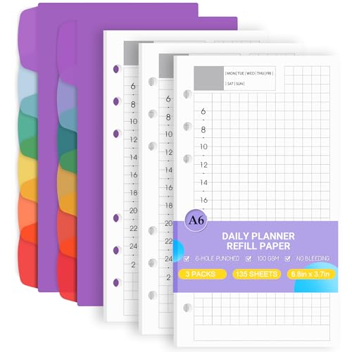 Antner A6 Daily Planner Refill Paper