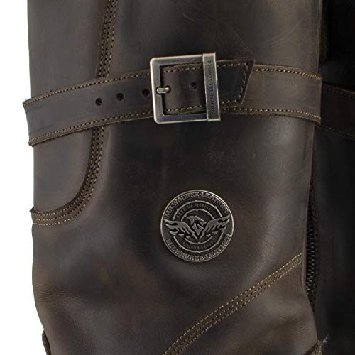 Milwaukee Leather MBM9063 Men's Classic Distressed Brown Leather Motorcycle Engineer Riding Biker Boots - 7.5 by Milwaukee Leather - Image 9