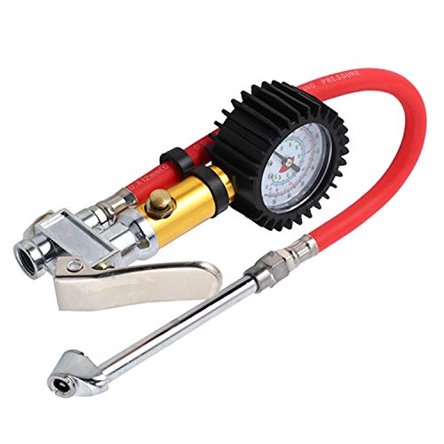 Josenidny デジタル自動車用空気タイヤゲージインフレータメーター圧力計、Pvcパイプホース付き、エアーコンプレッサー用、 充電自動車トラックSuv用