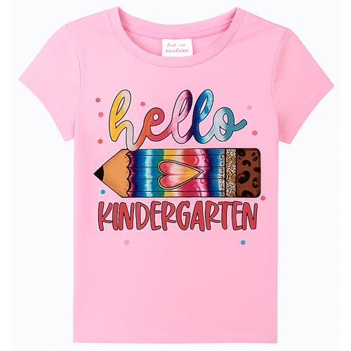 Image of First Day of Kindergarten Shirt First Day of School Gifts for Kids Kindergarten Shirts for Girls T-Shirt Top