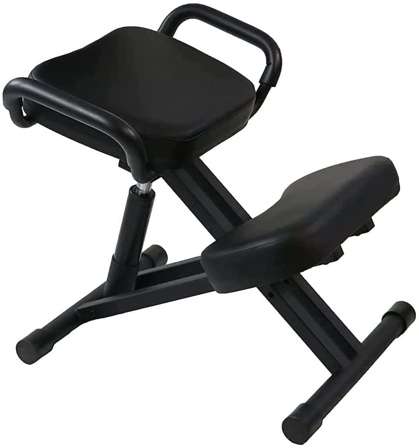 Miniatura 3 de MASTER MASSAGE EQUIPMENT Silla ergonómica multifuncional para postura arrodillada, taburete de ángulo ajustable para oficina en casa, color negro