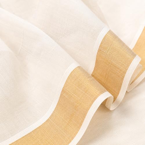 Image of Women's Kerala Off white cotton saree with running blouse| Onam Saree | Vishu Saree | Traditional White Saree