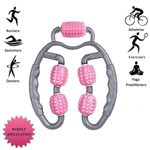 KIYO Home care 5 Wheels Muscle Roller Massager Muscle Roller Trigger Point Roller Massager for Legs Calf Thigh Neck Arm Tennis Elbow 5 41QJsrP6oCL