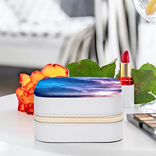 Boîte de rangement à bijoux en cuir PU petit coffret moderne à bagues - 7