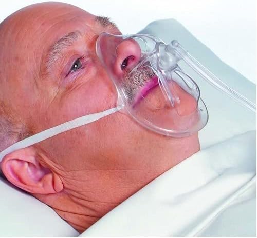 Southmedic OxyMask Open Oxygen Mask with 7 Foot Tubing, Model OM-1125-8