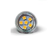 Projecteur LED MR11/GU4 - 6 x 3 puces SMD - 1,3 W - 90 lm - Blanc froid