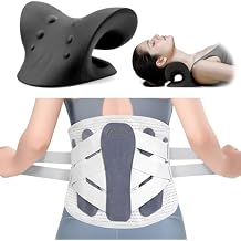 RESTCLOUD Neck Stretcher for TMJ Pain Relief and Cervical Spine Alignment, Back Brace for Lower Back Pain Relief Women and Men