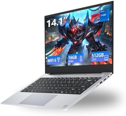 Ordenador Portátil con Core i3-1115G4 (hasta 4,1 GHz), PC Portáti...