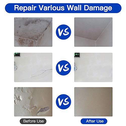 500G Wall Mending Agent, Drywall Patch Repair Kit With Scraper, Wall Hole Filler, White Spackle Wall Repair Paste, Quick And Easy Solution To Fill The Holes For Home Wall, Plaster Dent Repair - 2 Pcs #TOP2