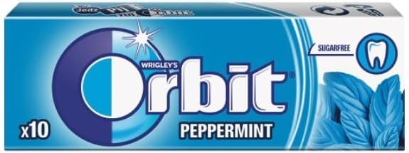 10-30 Packs of Original WRIGLEY'S Orbit/Extra Chewing Gum Packs Fresh Stock (Orbit Peppermint, 10 Pack) Helps keep Teeth Clean And Mouth Fresh