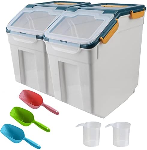 Futterbehälter Haustiere 8L - Luftdichte Futtertonne Mit Messbecher Transparent