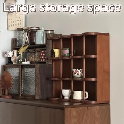 Natural Solid Wood Mug Holder - Countertop Cup Storage Rack, Stylish Kitchen Organizer, Practical Display Stand for Home, Perfect for Coffee & Tea Mugs