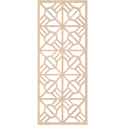 Image of 11 3 /8 inchW x 29 3 /8 inchH x 3 /8 inchT Auburn Decorative Fretwork Wood Wall Panels, Red Oak
