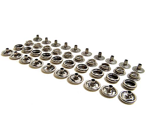 Snap Fasteners 100% Stainless Steel Boat Marine Canvas Upholstery Snaps Cap - Socket - Stud - Eyelet All Four Parts (50 Of Each Piece) #TOP2