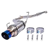 Simnliras Titanium Single Exit Catback Exhaust System Compatible with 15-21 Subaru WRX STI, Muffler Cat-Back Exhaust System Kit for 2008-2014 Impreza WRX STI Sedan