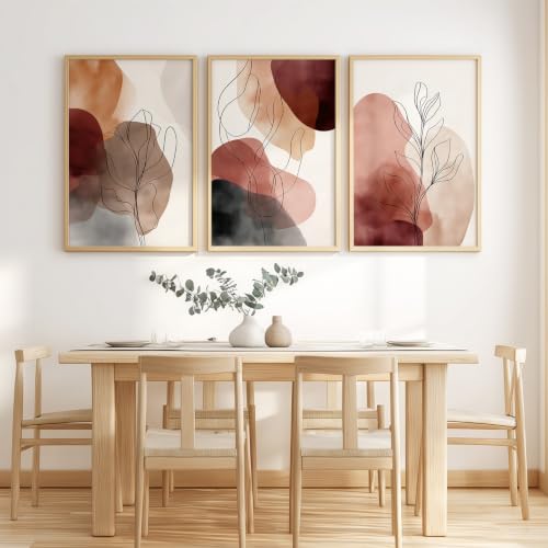 Impression sur Toile Bohème Botanique Affiche Abstrait Géométrique Moderne Chic 40x60 - 6