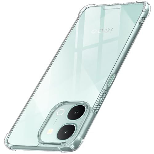 Image of TheGiftKart Crystal Clear Back Cover Case for iQOO Z11x 5G / Vivo T5x 5G / Vivo Y51 Pro 5G | 360 Degree Protection | Shock Proof Design | Transparent Hard Case Cover (PC & TPU, Transparent Bumper)