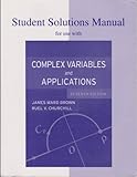 Student Solutions Manual to accompany Complex Variables and Applications