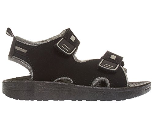 Skysole Boys Double Adjustable Strap Lightweight Sandals Black/Grey 5/6 US Toddler - Thumbnail 5