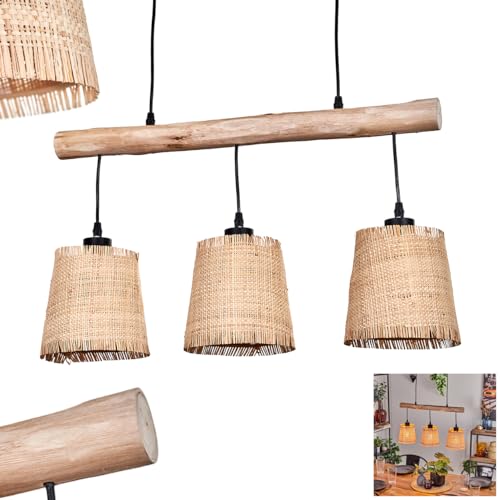 Suspension triple Soungou en bois pour réchauffer l'ambiance de votre salon moderne