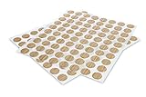160 unidades por paquete WoodPress® Peel & Stick, madera de roble blanco real, tapas de tapa de agujero de tornillo – piezas de 160 x 13 mm – se pueden barnizar o terminar según lo deseado