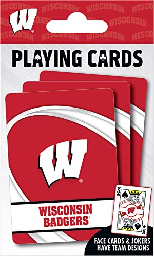 Image of MasterPieces Family Games - NCAA Wisconsin Badgers Playing Cards - Officially Licensed Playing Card Deck For Adults, Kids, And Family 2.5 inch x 3.5 inch