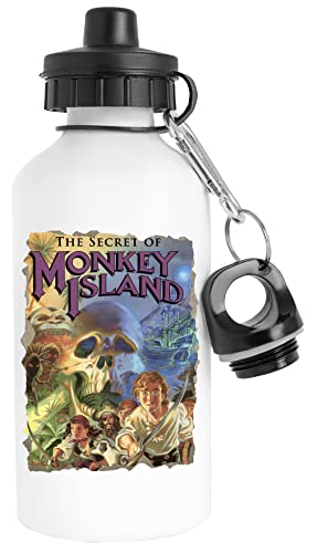 The Secret Of Monkey Island Botella de Agua Acero Inoxidable Viajero Blanco Water Bottle Stainless Steel Traveller White Cover
