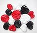Decorations 15pcs Honeycomb Ball Paper Heart Tissue Paper Hanging Party Decorations for Valentine's Day Engagement Wedding Heart Themed Birthday (White，Red，Black)