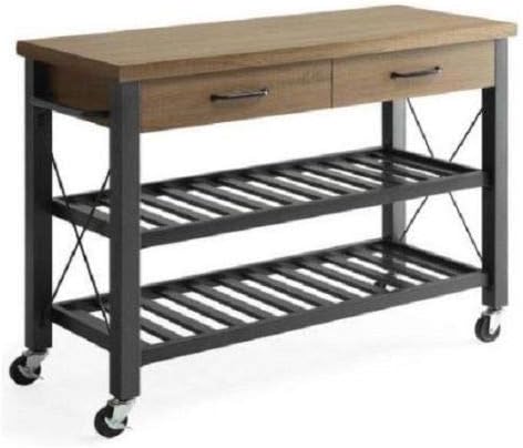 Anya Nana Small Kitchen Cart Island Console Table Rustic Utility Stand Storage Drawer Storage