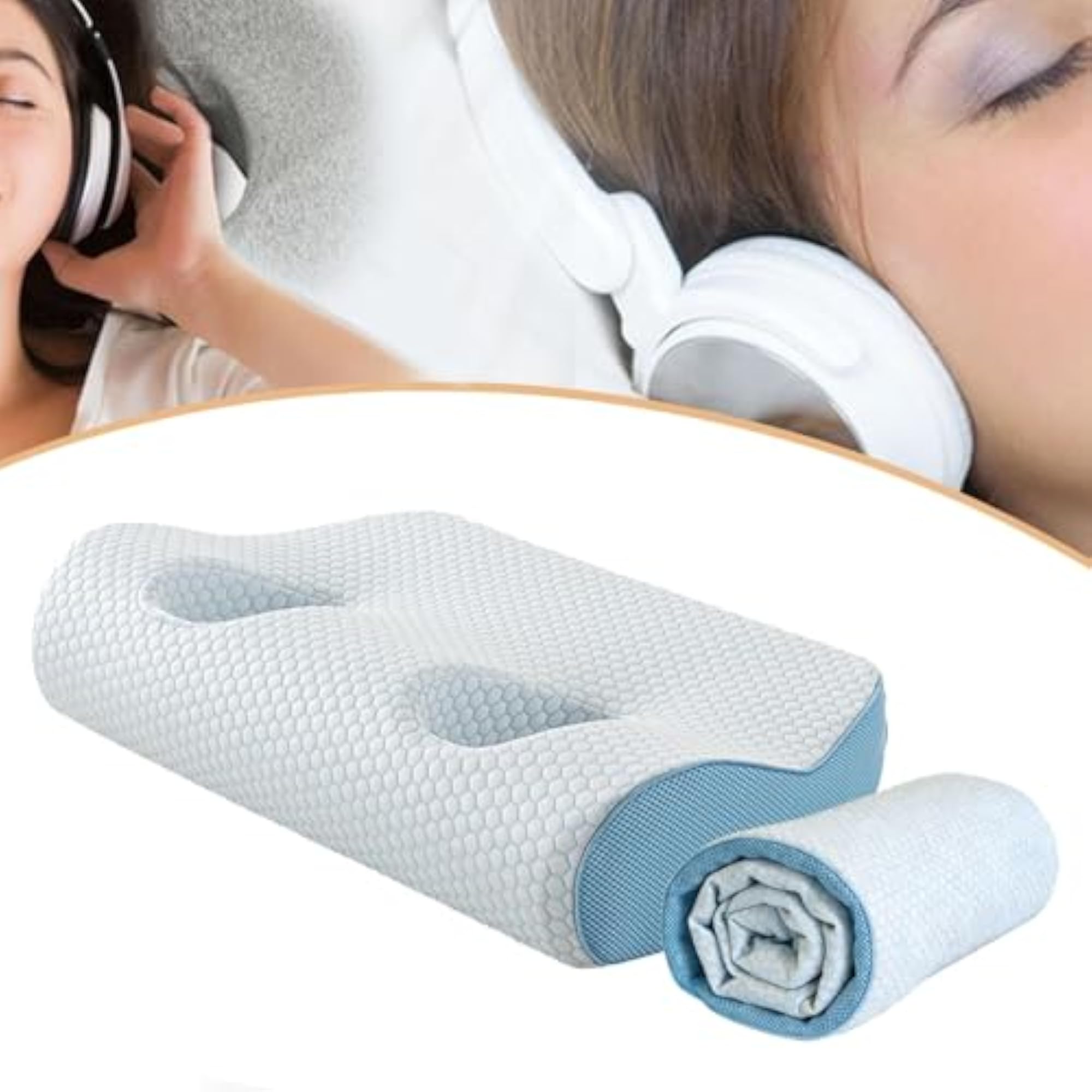 Ear Pillow with Holes, Comfortable Replacement Pillowcase