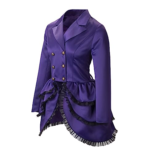 Veste de pirate steampunk pour femme en similicuir noir avec corset intégré