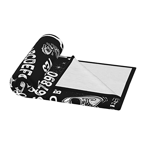 Kamoxi Funny Ouija Board Blanket Magic Witch Spirit Gothic Black Throw Blankets For Women Girls Bed Sofa Chair Couch Halloween Decor Soft Fluffy Fleece Flannel Blanket Fuzzy Gifts Bedding 80"X60" #TOP3