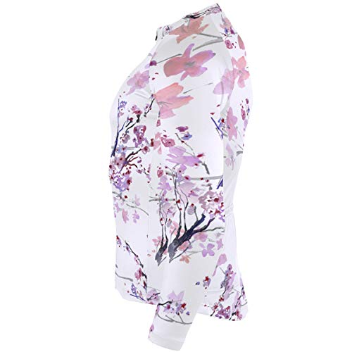 SLHFPX Cherry Blossom Mens Cycling Jersey Top Long Sleeve Mountain Biking Skinsuits Outfit