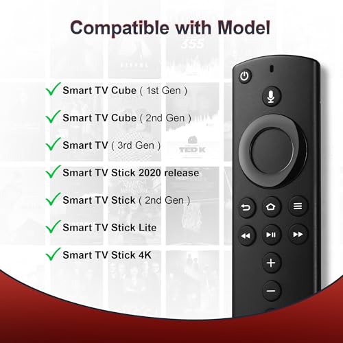 Image of Voice FireStick Remote Control Fit for FireSeries Smart TVs Cube (1st & 2nd Gen), TV Stick 4K /Lite /Stick (2nd Gen), and Smart TV (3rd Gen), N0t for Insignia-Toshiba-Pioneer Smart TV