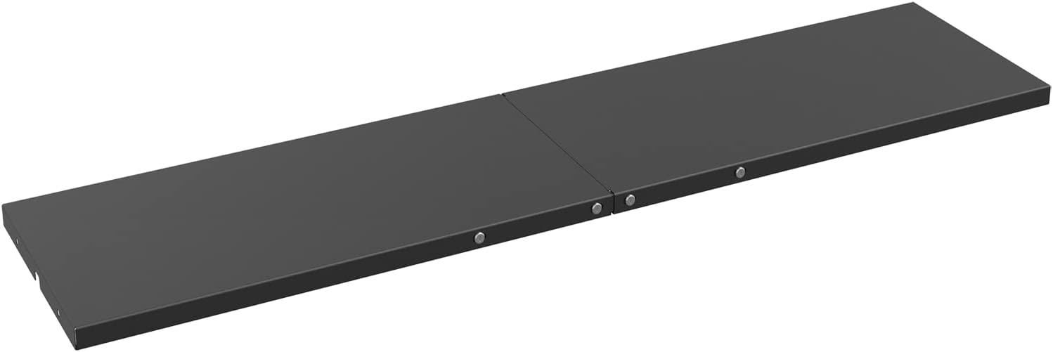 KINYING Metal Black Shelving for 48 Cu.ft Large Storage Shed, 51 in * 13 in, with Screws,Easy Assembly