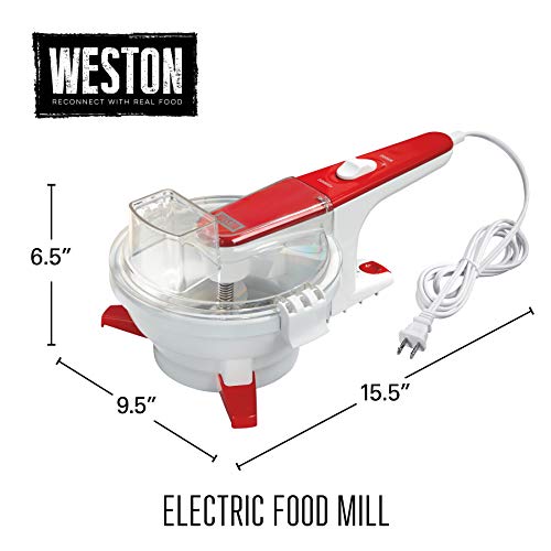 Weston-Electric-Food-Mill-with-3-Stainless-Steel-Discs-175-Quart-Capacity-White-61-0201-W