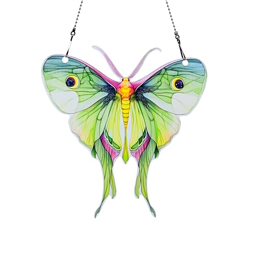 Moth Ornaments Colorful Window Hanging Decorations Home Wall Decor for Indoor Outdoor
