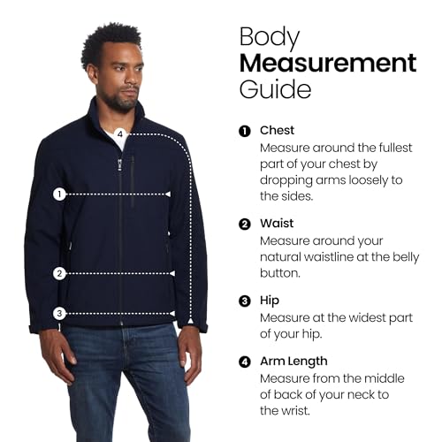 Image of Weatherproof Men's Softshell Jacket - Wind & Water Resistant - Breathable, Lightweight Outdoor Coat